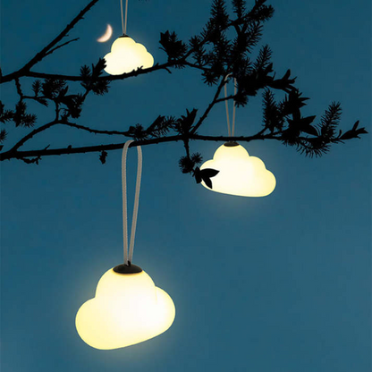 Wolkenförmige LED Hängeleuchte – Wasserdichte Pendelleuchte aus Metall und Acryl für Garten und Außenbereich, Warmweiß, 12 cm Durchmesser-6