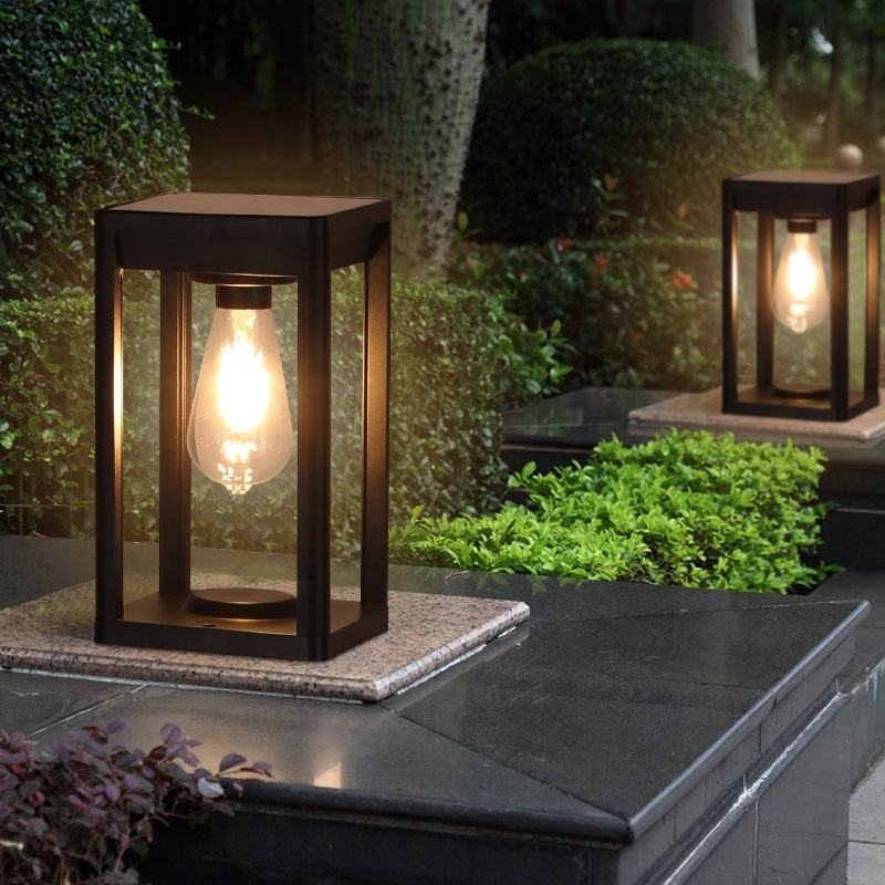 Solar Säulenlampe mit LED-Beleuchtung und Bewegungsmelder | Wetterfestes Aluminiumdesign für Außenbeleuchtung Garten-3