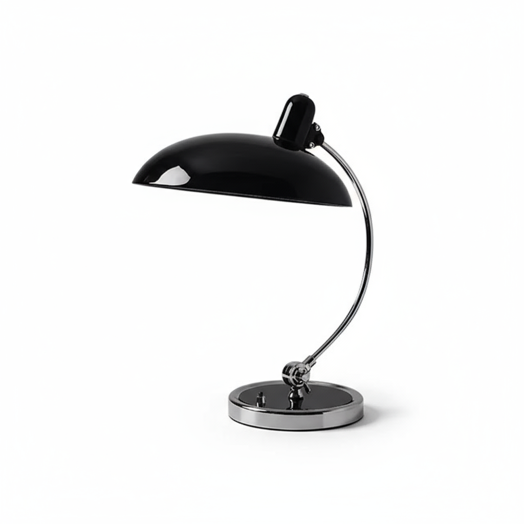 ScandiArc table lamp – Bauhaus-inspired iron lamp