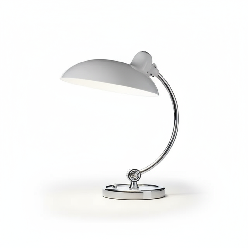 ScandiArc table lamp – Bauhaus-inspired iron lamp