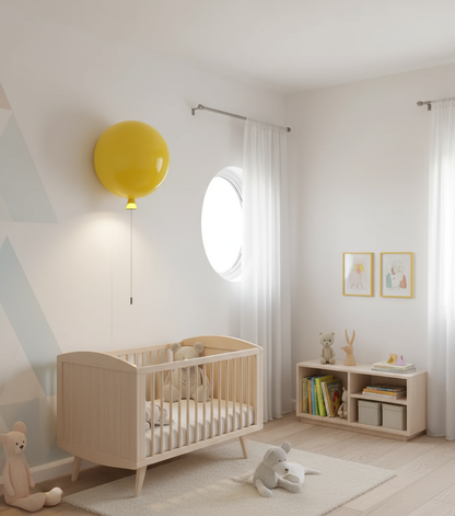 Moderne bunte Ballon-Wandleuchte – Kreative LED Wandlampe mit Zugschalter für Schlafzimmer
