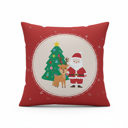 Weihnachtskissenbezug 40x40 | Dekorative Kissenhülle für Sofa