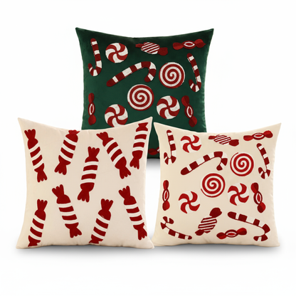 Weihnachtskissenbezug mit Schneeflocken | Samt Kissenbezug