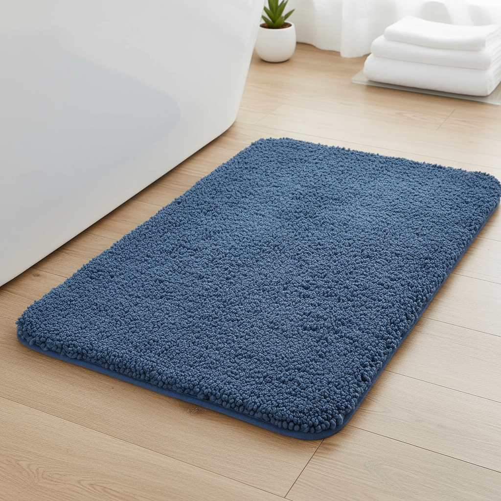 Badkamermat Zwart | Dikke Antislip Waterabsorberende Mat