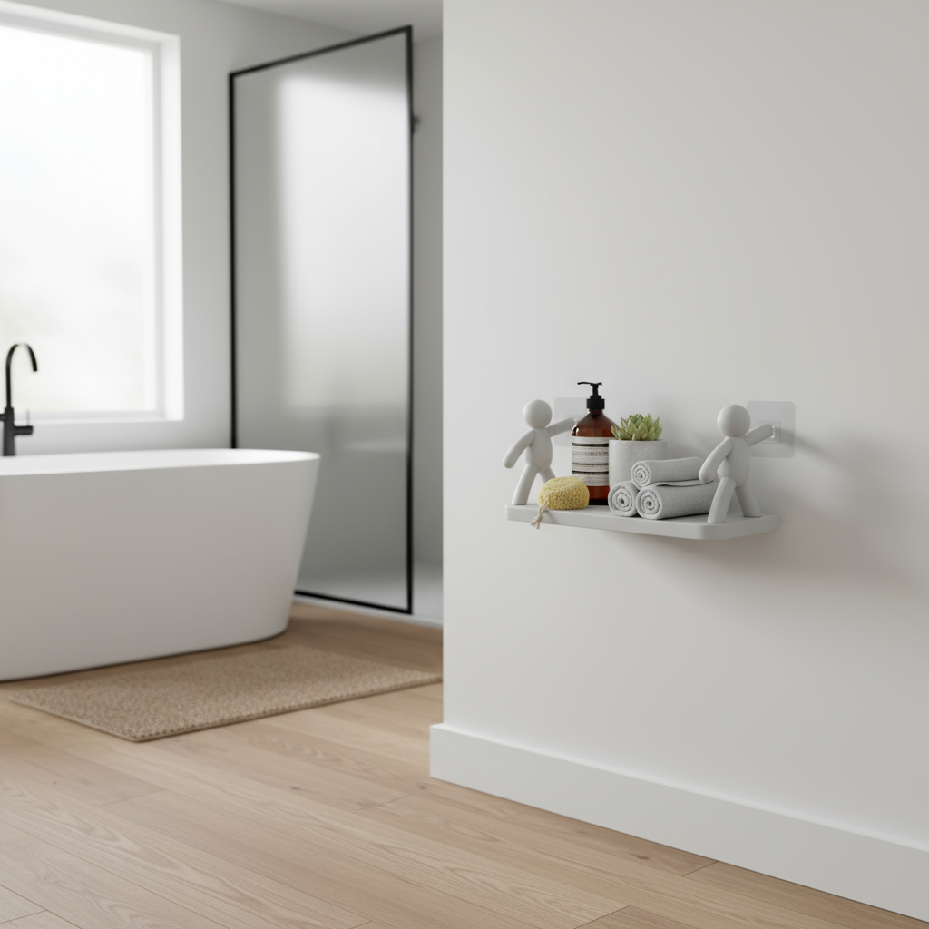 PopShelf | Wandrek zonder boren voor badkamer en keuken