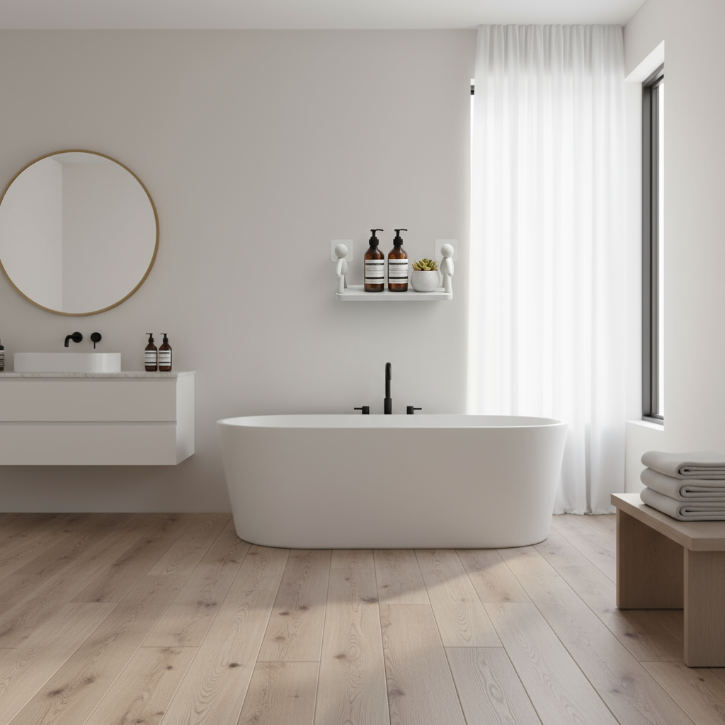 PopShelf | Wandrek zonder boren voor badkamer en keuken