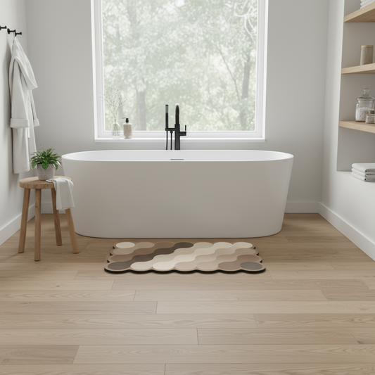 Luxe Diatomeeënaarde Badkamermat Beige | Antislip Douchemat
