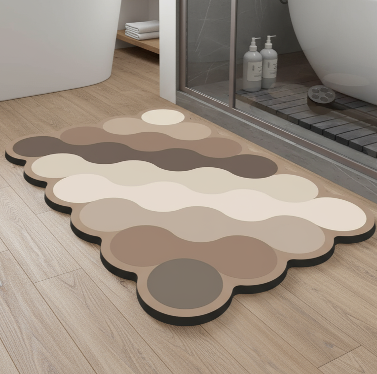 Luxe Diatomeeënaarde Badkamermat Beige | Antislip Douchemat