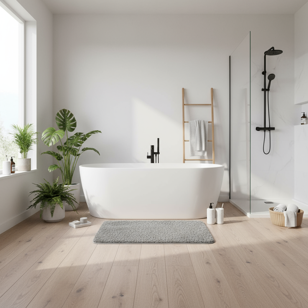 AquaLuxe | Pluche badmat antislip 50x80 cm