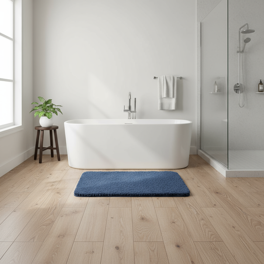 Badkamermat Zwart | Dikke Antislip Waterabsorberende Mat