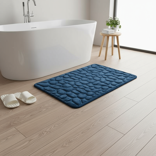 StoneySteps | Antislip badmat met kasseienstructuur