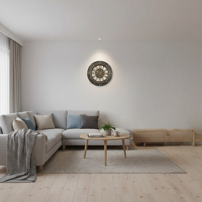 Large Black Modern Wall Clock | Elegant Wall Clock