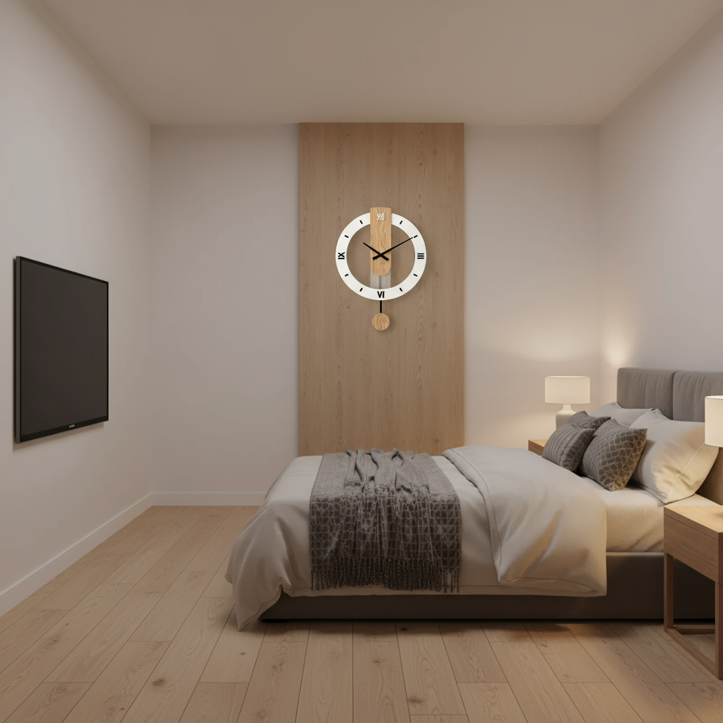 QuietRhythm Wall Clock Modern with Swinging Movement