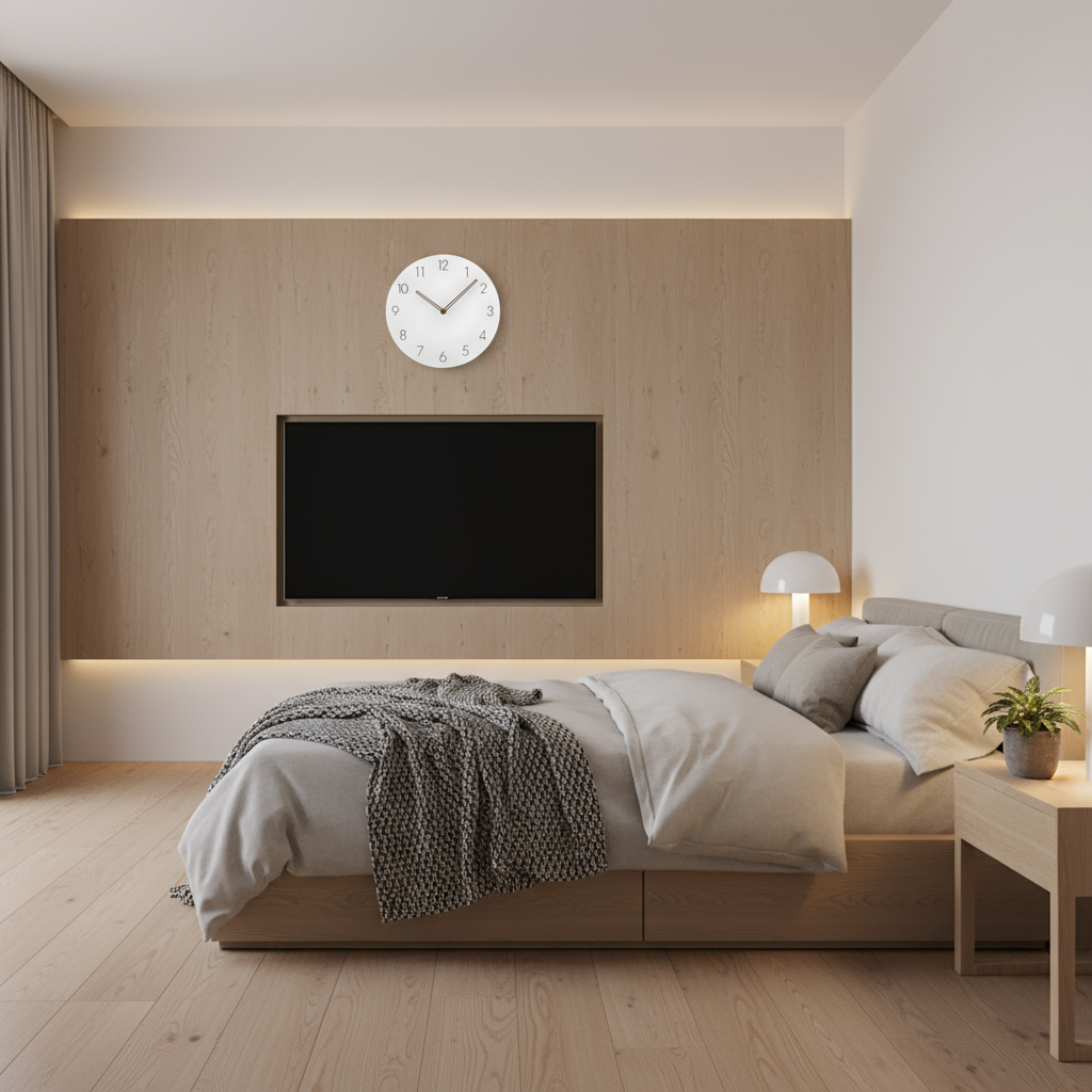 Large Wooden Wall Clock Modern | Minimalist Wall Design
