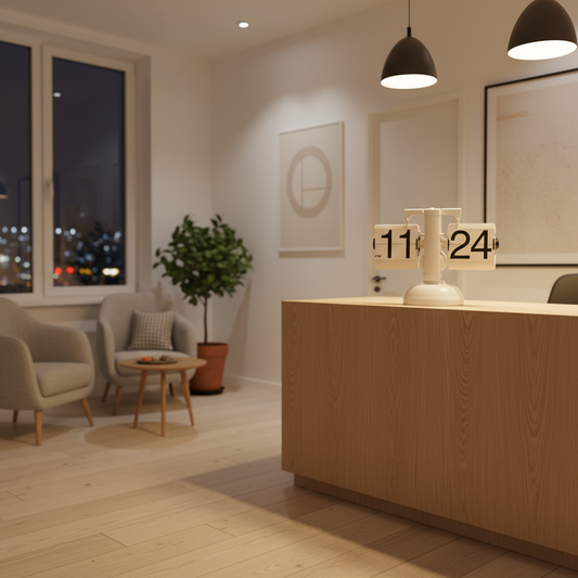 Minimalistisch Flip-horloge met automatisch omslaan