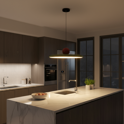 Evalance | Hanglamp Rood 30 cm Metaal voor Eettafel