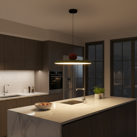 Evalance | Hanglamp Rood 30 cm Metaal voor Eettafel