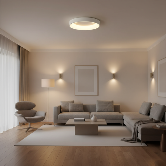 Noordse ronde LED-plafondlamp | plafondlamp woonkamer