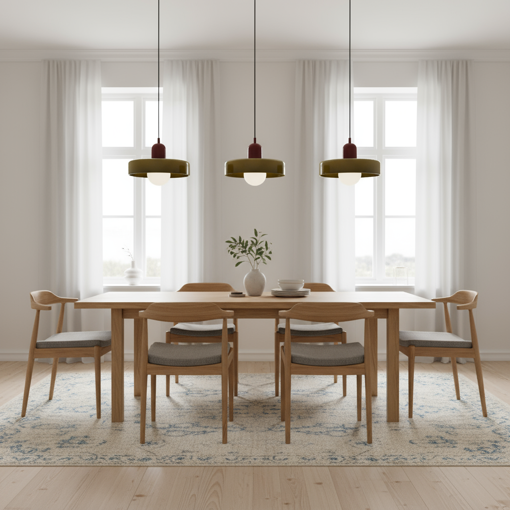 Bauhaus hanglamp van gekleurd glas