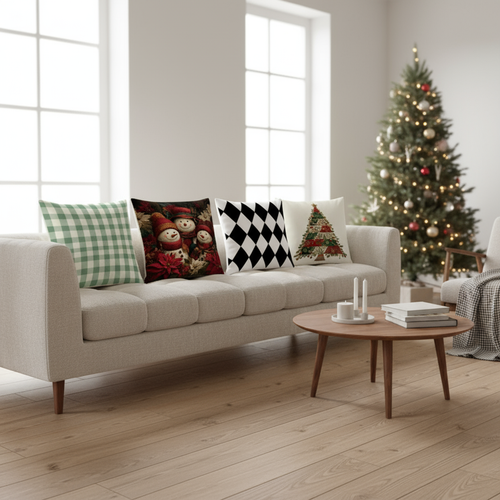 Grün-Weiß Kariert Kissenbezug 40x40 | Dekokissenbezug