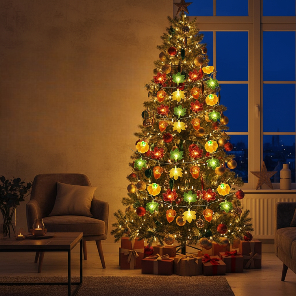 Herbstliche LED Lichterkette | Halloween Dekoration