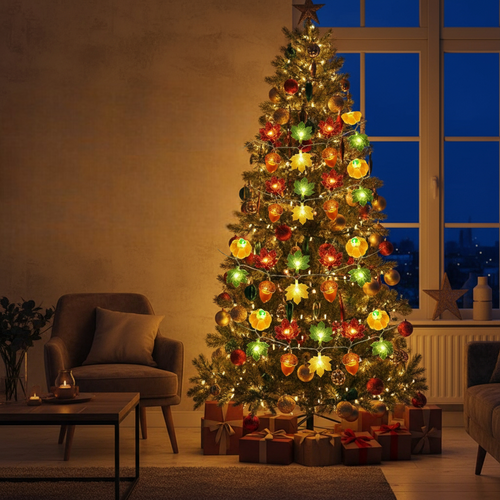 Herbstliche LED Lichterkette | Halloween Dekoration