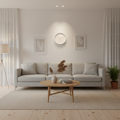 Circ O'Clock – Modern Wall Clock Black with Silent Movement