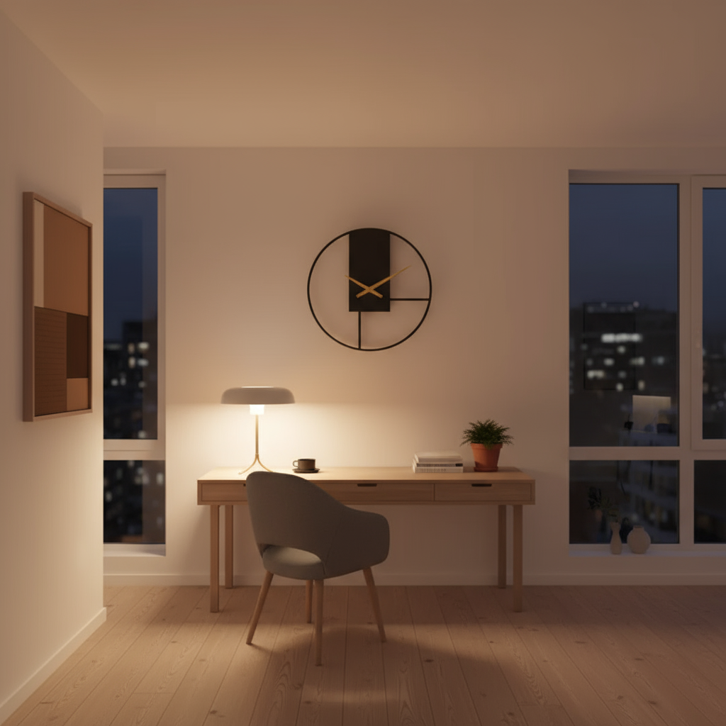 Aurum | Large Wall Clock Modern Black 40 cm Minimalist