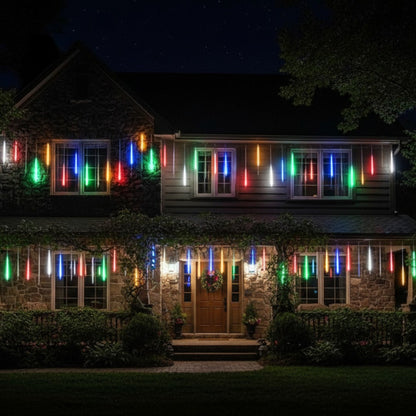 Meteorregen LED Lichterkette | Weihnachtsbeleuchtung Außen