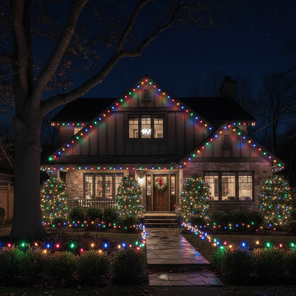 Luxus LED Lichterkette | Wetterfeste Weihnachtsbeleuchtung Außen