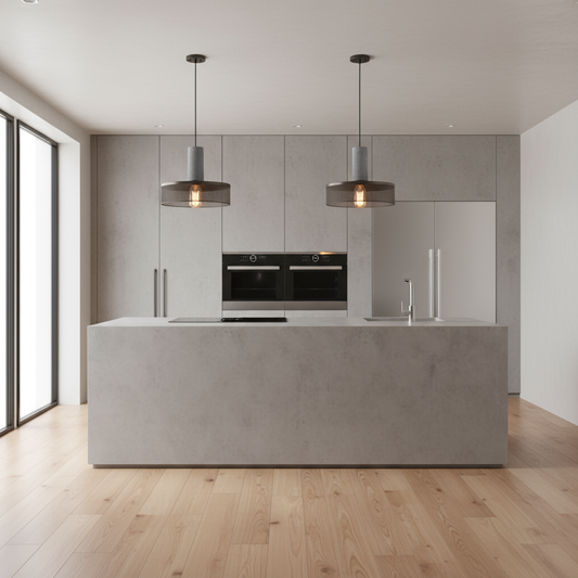 Betono_C | Industriële LED-hanglamp – Beton & IJzer