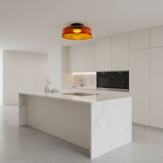 Glas LED Deckenlampe | Moderne Deckenleuchte Wohnzimmer