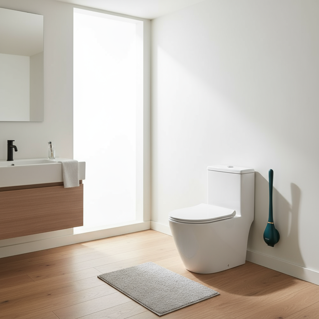 CleanSweep | Siliconen toiletborstel met wandhouder