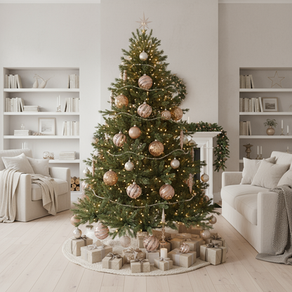 Goldene Weihnachtskugeln Set | Kunststoffe Christbaumkugeln