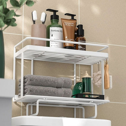 AboveRack | Badezimmerregal Schwarz Ohne Bohren Schmal 2