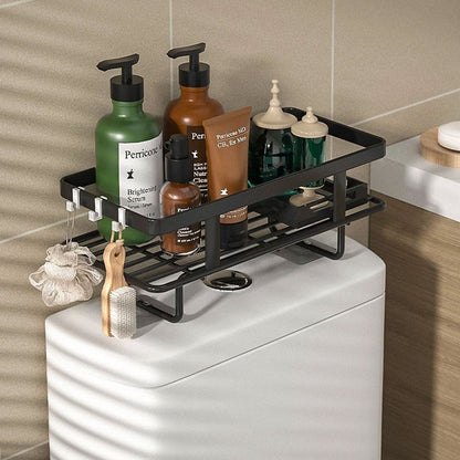 AboveRack | Badezimmerregal Schwarz Ohne Bohren Schmal 4