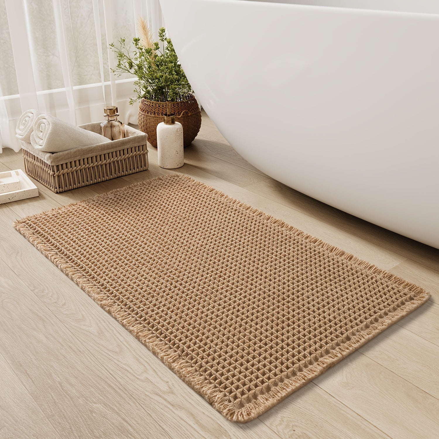 AbsorbEase | Ultra-absorbierende Badematte mit Fransen 7