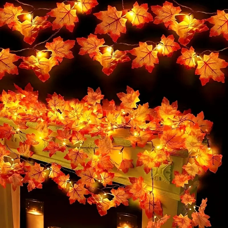 Ahornblatt LED Lichterkette | Herbstliche Dekoration 2