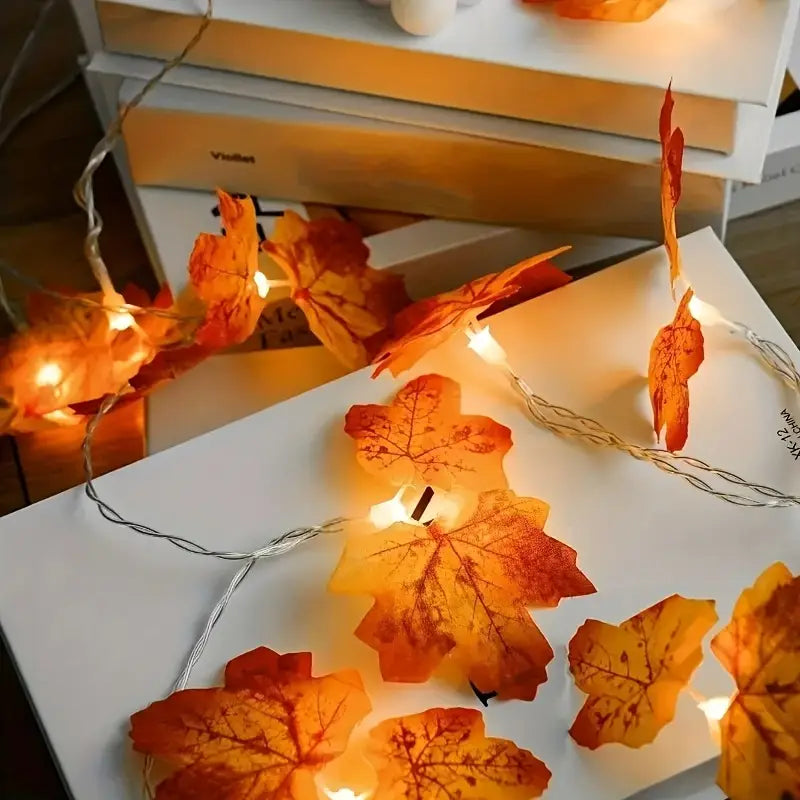 Ahornblatt LED Lichterkette | Herbstliche Dekoration 3