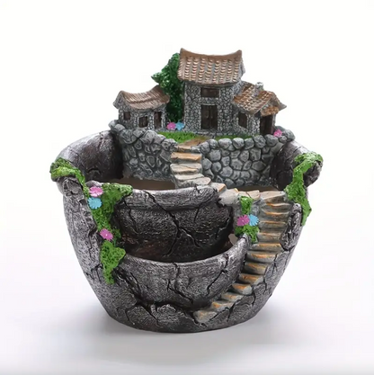 Antiker Blumentopf | Mehrstufiger Pflanzkübel für Sukkulenten 3