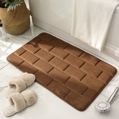 Antirutsch-Badmatte Beige Ziegelmuster | Bade Matten 4