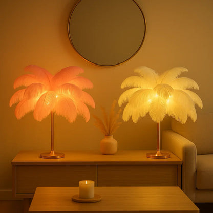 Ätherische Federlampe | Dekorative Tischleuchte 7