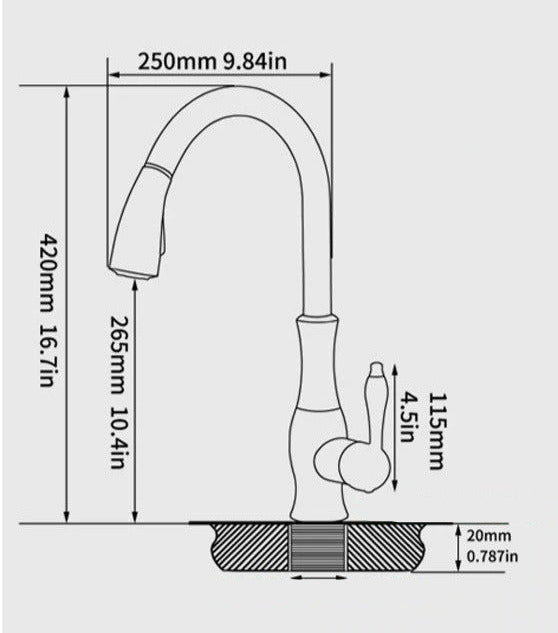 Ausziehbare Küchenarmatur Edelstahl | Moderner Wasserhahn 6
