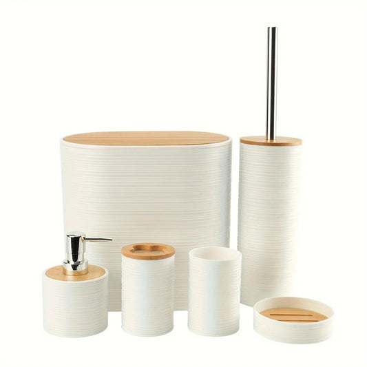 Badezimmer Set 6-teilig | Elegantes Zubehör für Ihr Bad 0