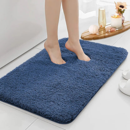 Badezimmermatte Schwarz | Dicke Antirutsch Wasserabsorbierende Matte 1