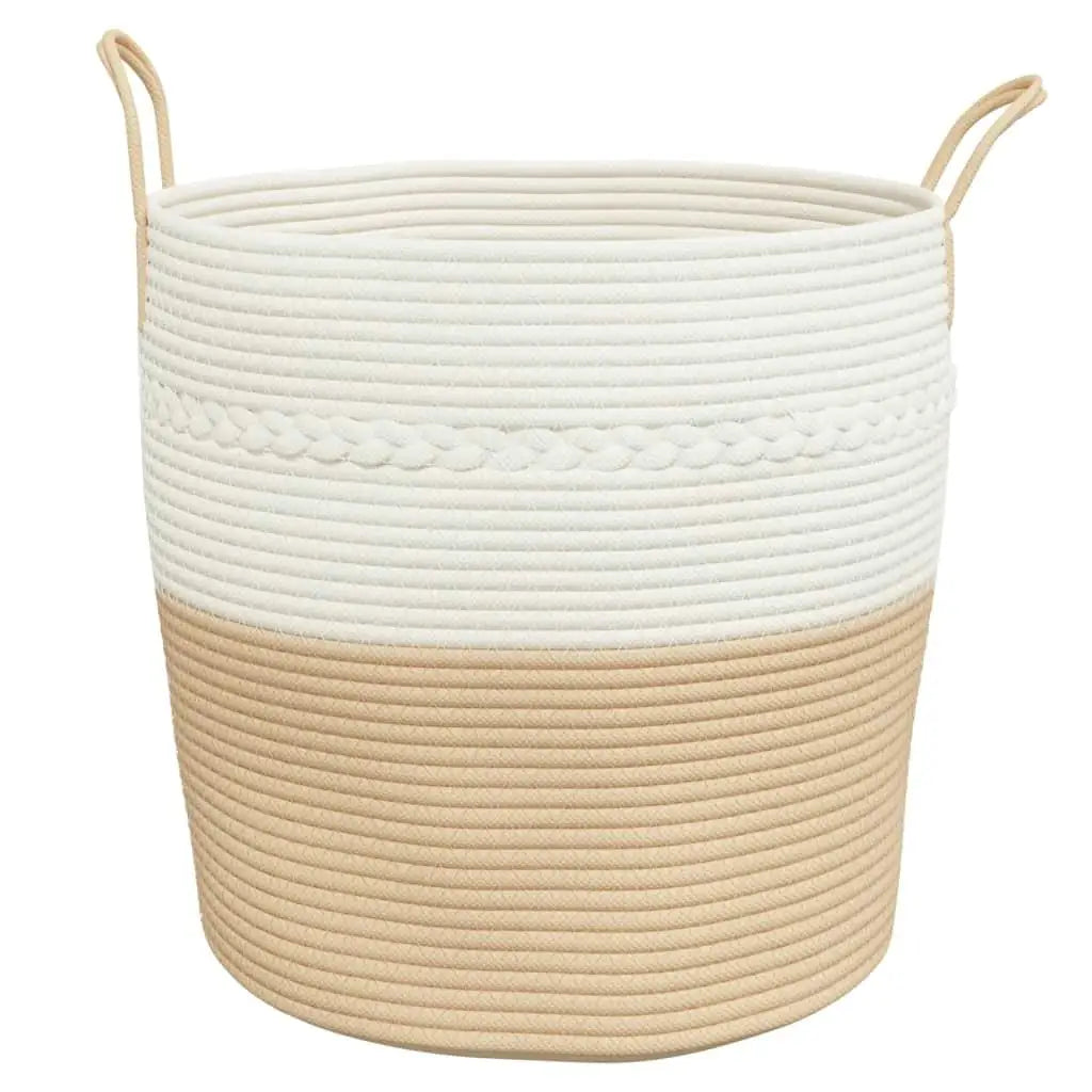 Beige und Weiße Aufbewahrungskorb | Moderner Home Organizer 3