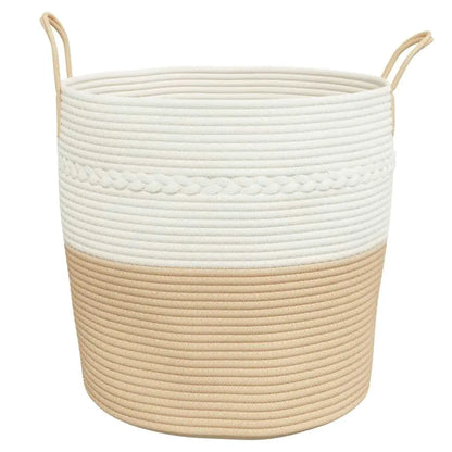 Beige und Weiße Aufbewahrungskorb | Moderner Home Organizer 3