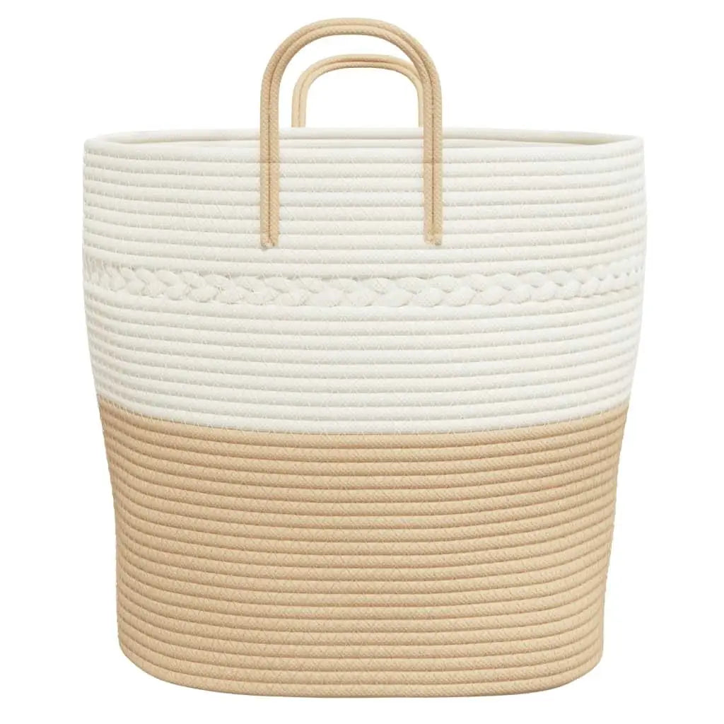 Beige und Weiße Aufbewahrungskorb | Moderner Home Organizer 4