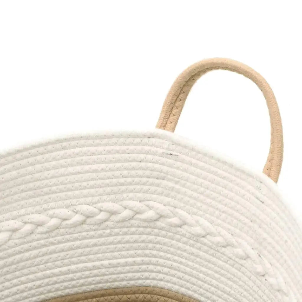 Beige und Weiße Aufbewahrungskorb | Moderner Home Organizer 5