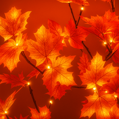 Bernsteinblattbaum | Dekorativer LED-Baum 5